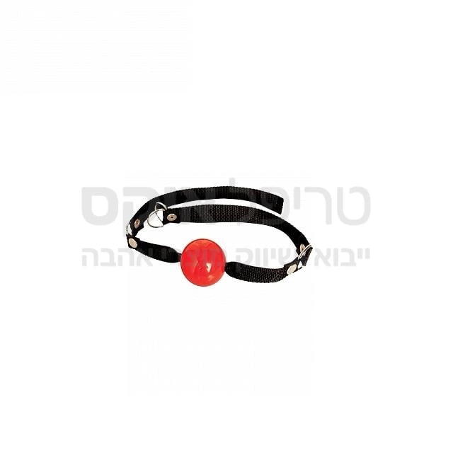 BALL GAG מחסום פה בעל מנשך איכותי, בעל רצועות לכיוונון קוטר וטבעות ריסון עבות במיוחד. מיוצר בעבודת יד, כדור ללא טעם לוואי, קיים בשחור או אדום